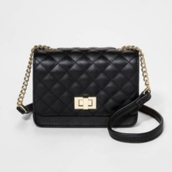 Girls' Turn Lock Quilted Handbag - art class Black - Picture 1 of 6